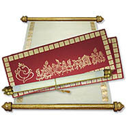 Scroll Wedding Cards, Indian Style Scroll Invitations, Scroll Invitations India