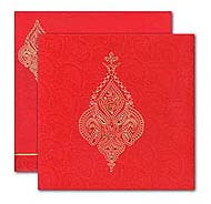 Muslim Wedding cards, Red Gold theme, Muslim Cards UK