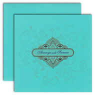 Turquoise blue invitations, latest hindu wedding cards, Indian wedding cards Bakersfield, Muslim Wedding Cards Lincoln