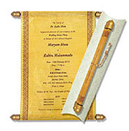 Cheap Scroll Invitations, Scroll Bar Mitzvah Invitations, Scroll Invitations Essex, Scroll Wedding Invitations Indianapolis