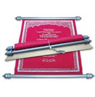  cardsandscrolls Velvet Scroll Invitations with Free