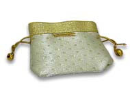 Golden Satin Pouch
