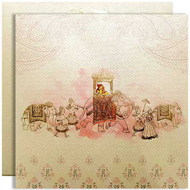 Colourful wedding cards with Baraat design, Buy Indian wedding cards