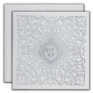 Buy Islamic Wedding Invitations online, Islamic Wedding invitations in UK, White Silver Wedding Invitations