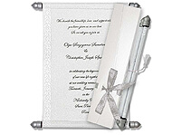 White Scroll Wedding Invitations, Scroll Beach Wedding Invitations, Buy Scroll Invitations Durham, Buy Scroll Wedding Invitations Austin