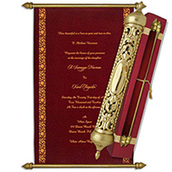  cardsandscrolls Velvet Scroll Invitations with Free