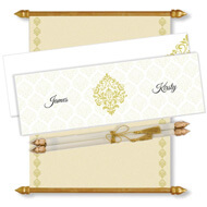 Royal Scroll Invitation, Scroll Invitations with box, Scroll Wedding Invitations, Scroll Invitations, Vintage Motif