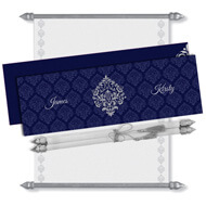 Blue Scroll Invitation, Scroll Invitations with box, Scroll Invitations, Buy Scroll Invitations online