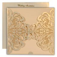 Shop lasercut wedding invitations, Gold theme, Indian wedding cards buy online