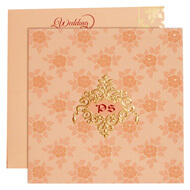Light Pink Muslim wedding invitation, Flowery Background, Wedding invitations Mumbai